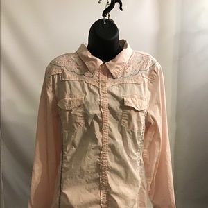 Light pink button up shirt